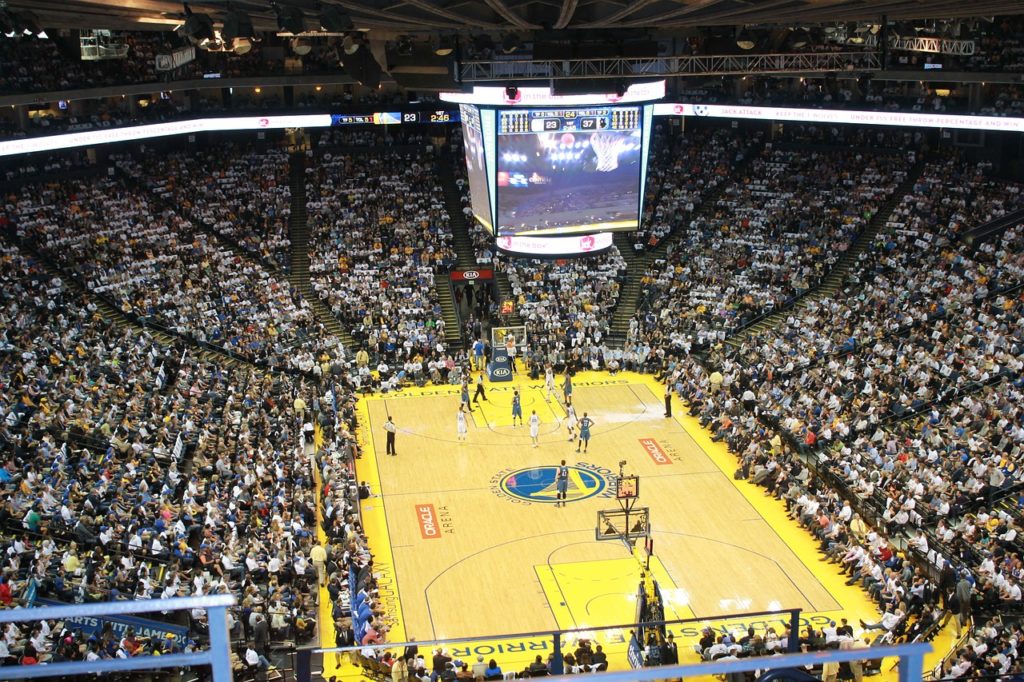Warriors game at Oracle Arena 